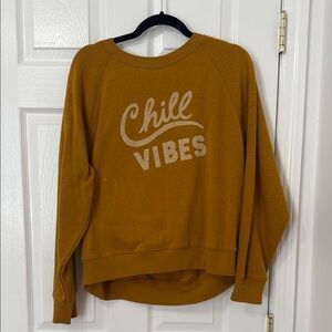 Chill Vibes Mustard Sweatshirt